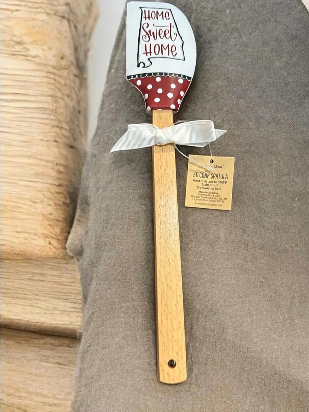Alabama Home Sweet Home Silicone Spatula - White & Red 1462A